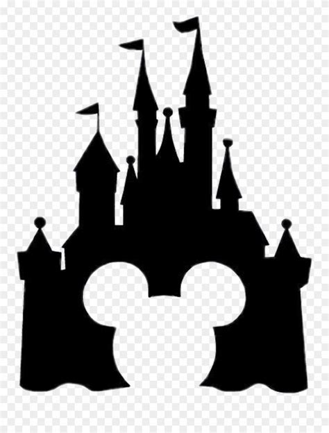 Disney Sticker - Disney Castle Silhouette Clipart (#3420406) - PinClipart