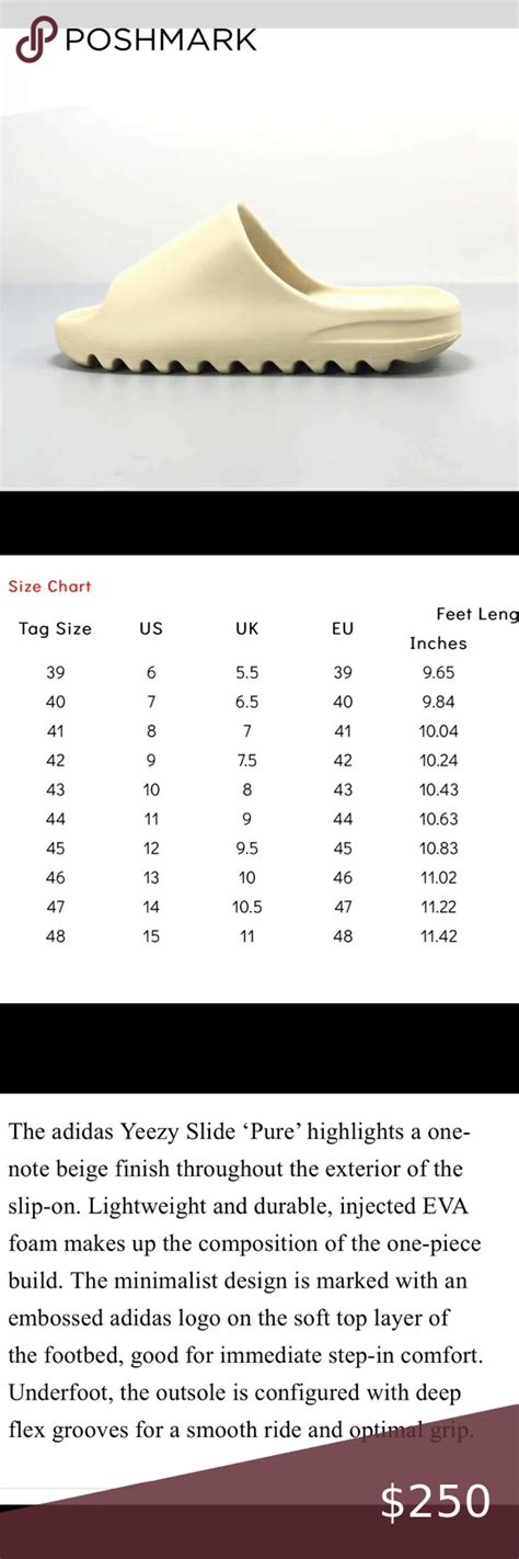 Yeezy Pure Slides by Adidas. Size 7. See sizing chart.