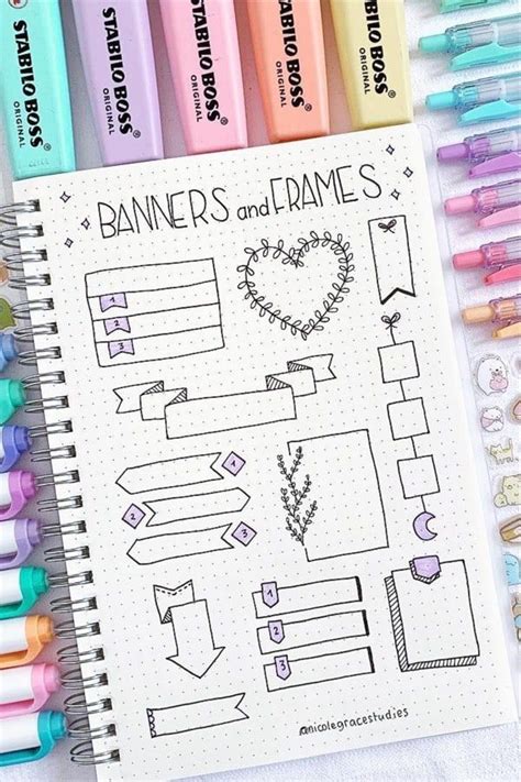 15+ Best Bullet Journal Banner Ideas For 2020 - Crazy Laura in 2020 ...