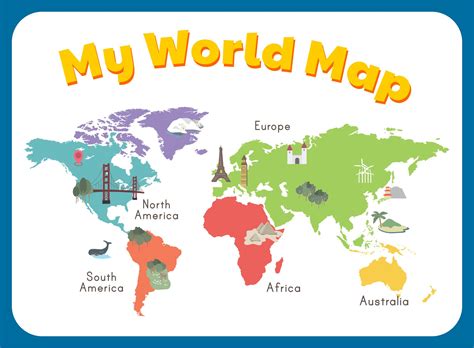 Kids World Map Printable