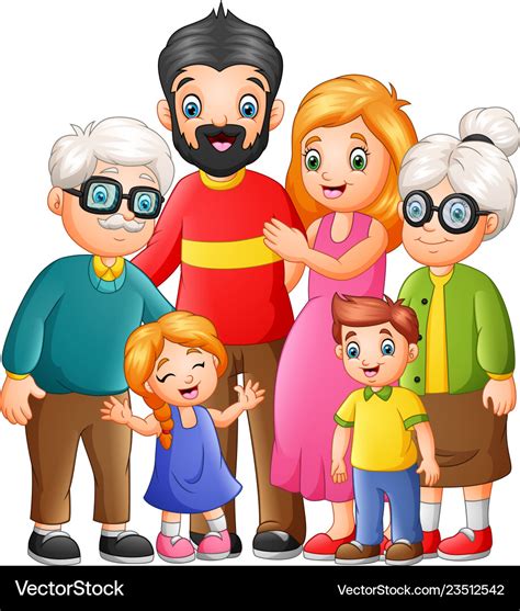 Happy family cartoon Royalty Free Vector Image