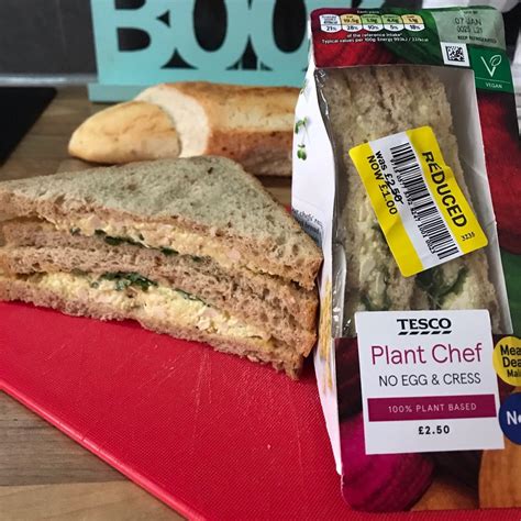 Tesco Plant Chef No Egg & Cress Sandwich Reviews | abillion