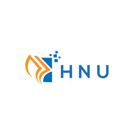 HNU credit repair accounting logo design on white background. HNU ...