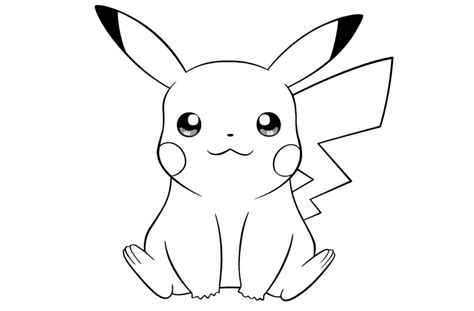 Chibi Pokemon Pikachu Coloring Pages - Coloring Pages