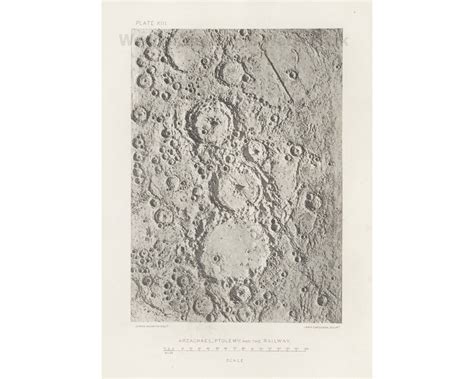 Moon Craters Drawing Plaster Model of Lunar Craters, by James Nasmyth ...