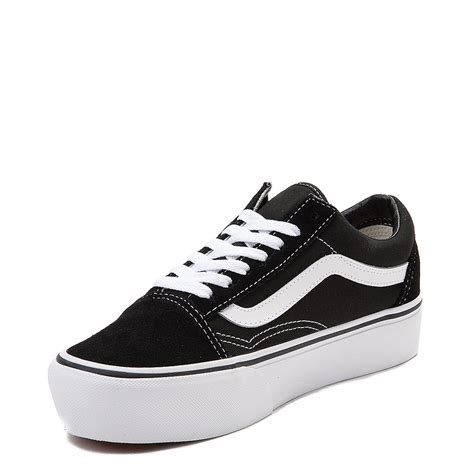 Vans Old Skool Platform Skate Shoe - Black / White | Journeys