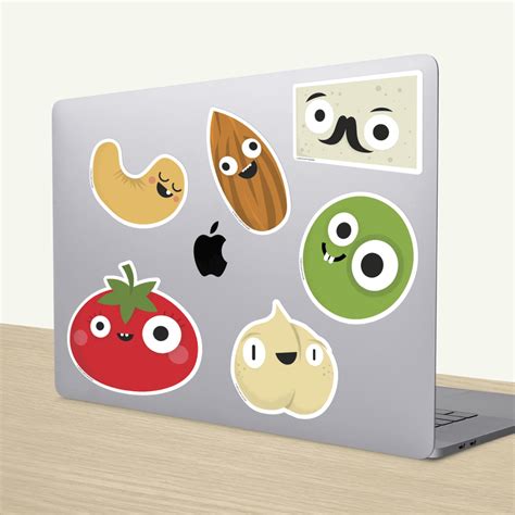 Funny Stickers | Pack of Vegan Food, Kawaii Stickers