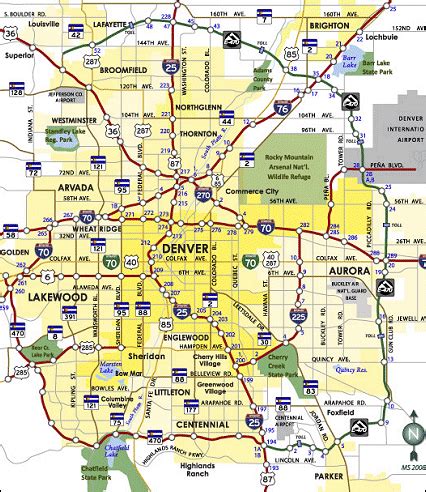 Denver Metro Map - ToursMaps.com