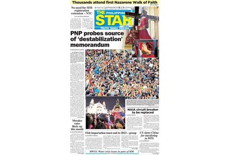 The STAR Cover (January 9, 2023) | Philstar.com