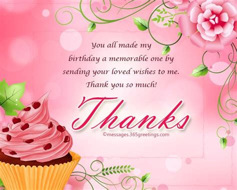 Thank You Message For Birthday Wishes On Facebook - 365greetings.com ...