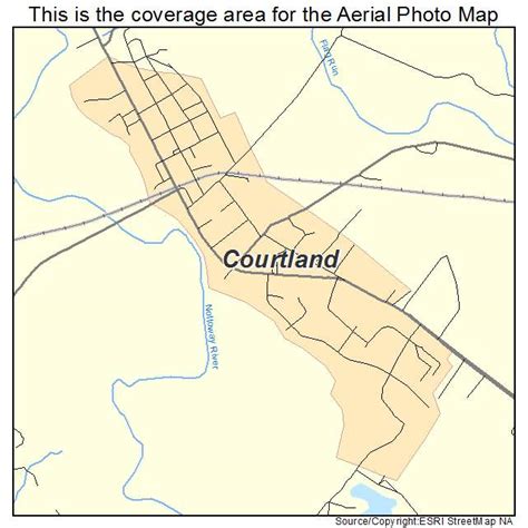 Aerial Photography Map of Courtland, VA Virginia