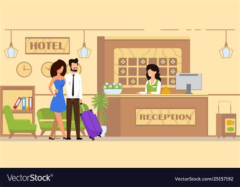 Booking service and accommodation cartoon flat Vector Image