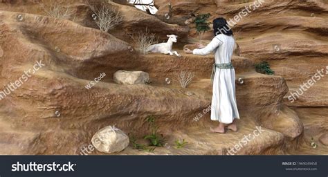 Jesus Parable About Runaway Sheep 3d Stock Illustration 1969049458 ...