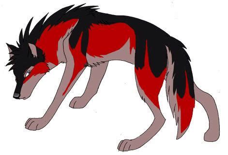 Black, Red, and White Male Anime Wolf | Anime Wolves | Pinterest