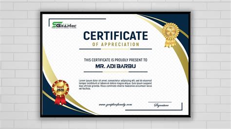 Certificate Template Design Photoshop Cc Tutorial Youtube - Riset