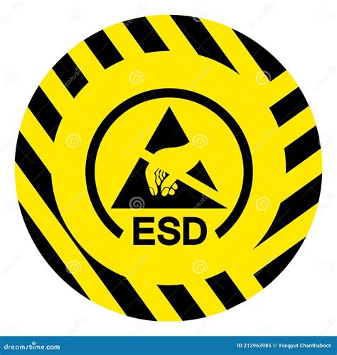 ESD Protective Area Symbol Sign, Vector Illustration, Isolated on White ...