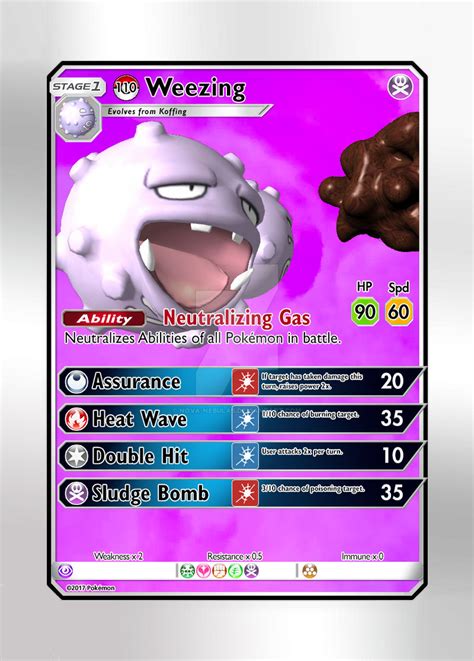 Pokemon Card - #110 Weezing by Nova-Nebulas on DeviantArt