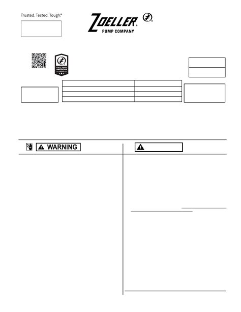 User manual Zoeller M53 (English - 12 pages)