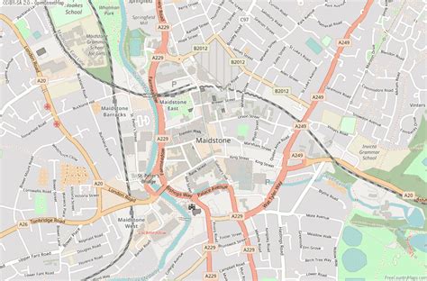 Maidstone Map Great Britain Latitude & Longitude: Free England Maps