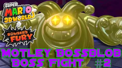 Super Mario 3D World + Bowser's Fury: Motley Bossblob Boss Fight #2 ...