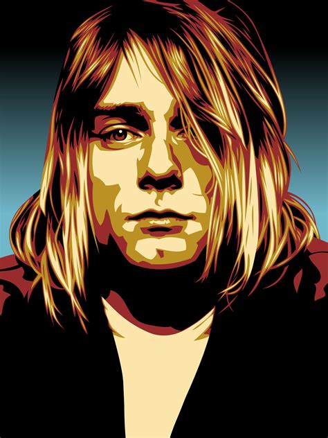 Kurt Cobain Print - Etsy | Vector portrait, Kurt cobain, Monochromatic art