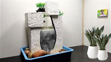 DIY Beautiful Indoor Tabletop Water Fountain | Indoor Waterfall ...