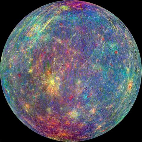 A spectral view of planet Mercury composed from data captured by the ...