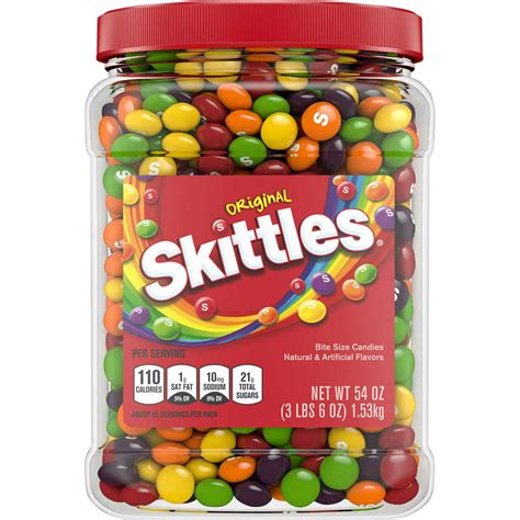 Skittles Original Fruit Candy Pantry-Size, 54 Ounce Jar - Walmart.com ...