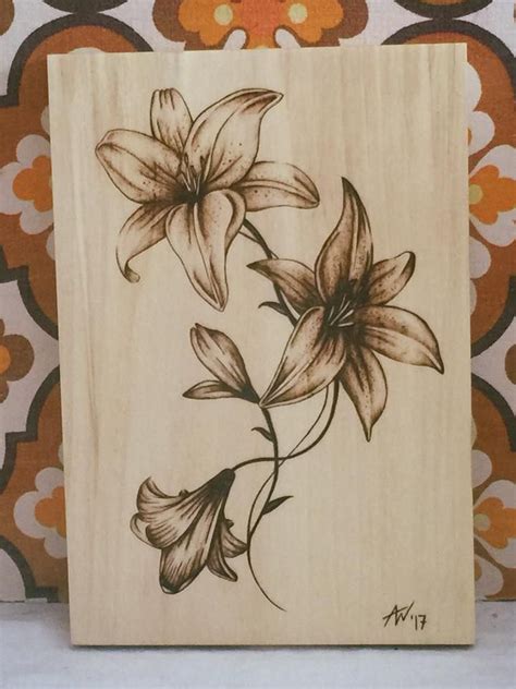 Flowers, Pyrography, Wood, Art | Holz gravieren vorlagen ...