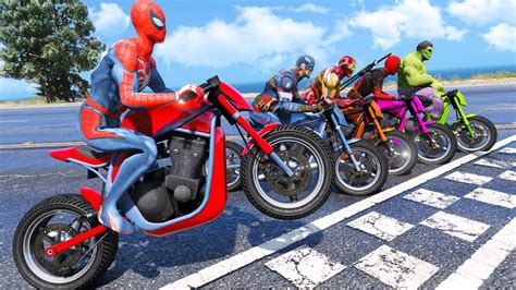 Spider-Man Motorcycle Race Challenge - Thrilling Race on Highway - YouTube