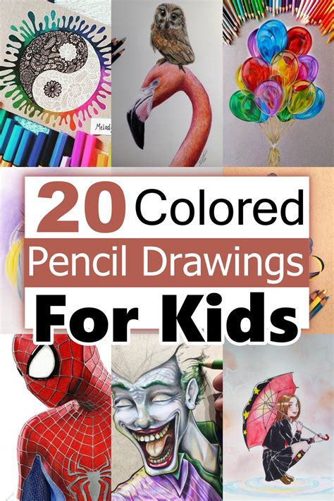 20 Colored Pencil Drawing Ideas For Kids - DIYsCraftsy