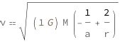 Vis-Viva Equation | Wolfram Formula Repository