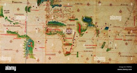 N/A. Cantino planisphere, map of XV Century. 1502 (rarely said 1503 ...