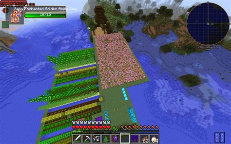 My enchanted golden apple cow farm xD : r/Minecraft