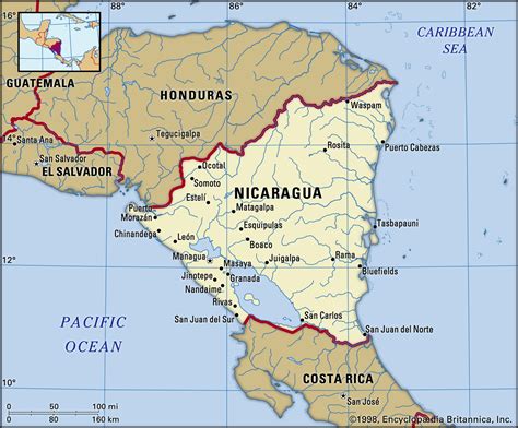 Mapa Historico De Nicaragua