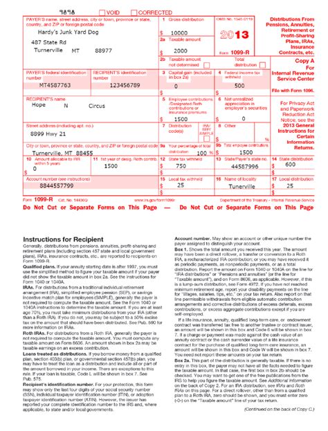 Form 1099 R Instructions Pdf