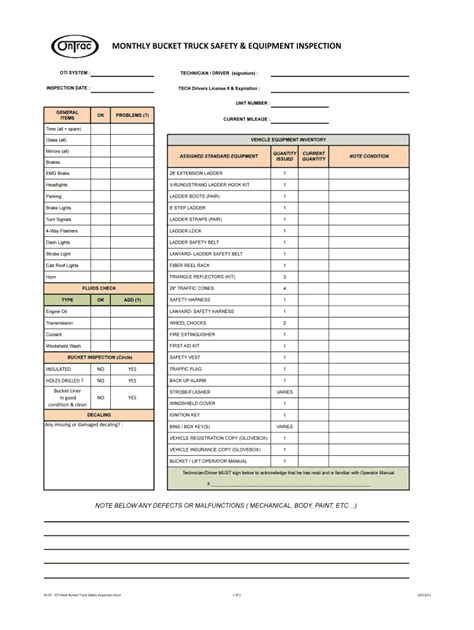 Daily truck inspection form pdf: Fill out & sign online | DocHub