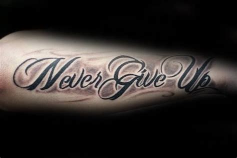 Never Give Up Tattoo Ideas for Men