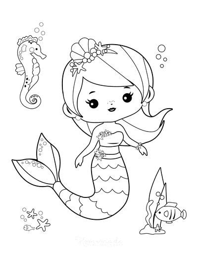 cute mermaid pictures to color - Father Vodcast Picture Gallery