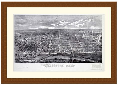 Map of Melbourne, 1880 - Framed Print - History Guild