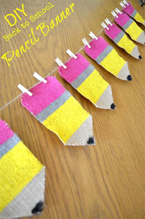 Back to School DIY Pencil Banner Classroom Decor