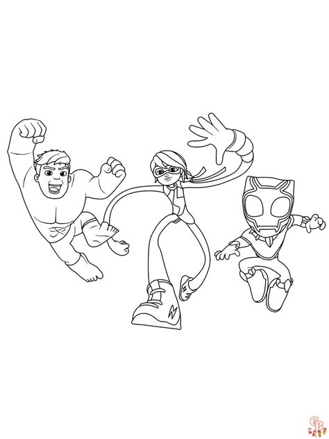 Spidey and His Amazing Friends Coloring Pages for kids