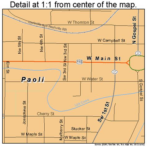 Paoli Indiana Street Map 1857780