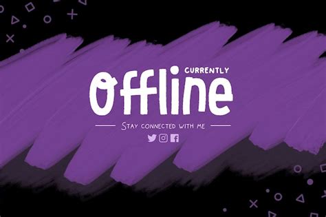 Fundo roxo para banner de streaming offline para twitch | Vetor Premium