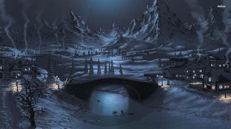 Winter Night Wallpapers - Wallpaper Cave