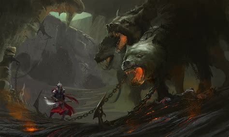 Greek mythology Cerberus by © 2010 Paolo Puggioni - Desktop Wallpaper