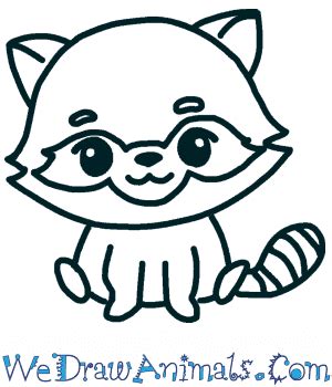 Cute Raccoon Drawing Easy Cute Draw Raccoon Tutorial - 20yearsandout