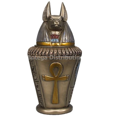 Ancient Egyptian Canopic Jar Duamutef Anubis God Of Protection Keepsak ...