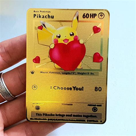 Pokemon Pikachu Gold Card