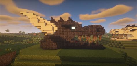 Minecraft Dragon Head Statue Ideas and Design